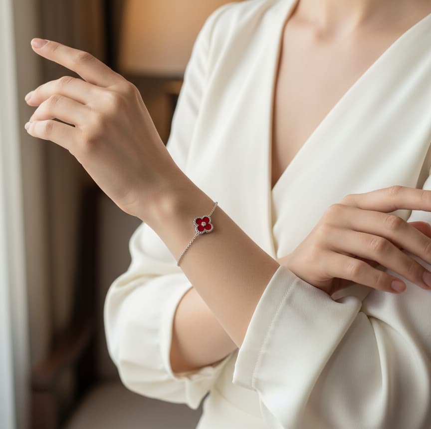 سوار كلوفر احمر - الصورة 2