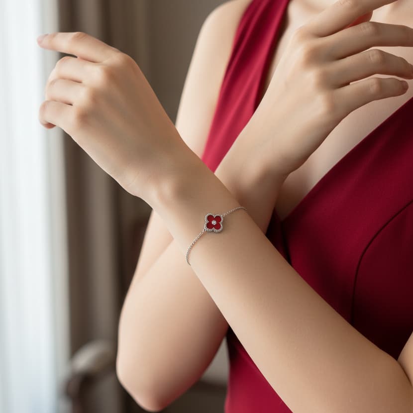 سوار كلوفر احمر - الصورة 3