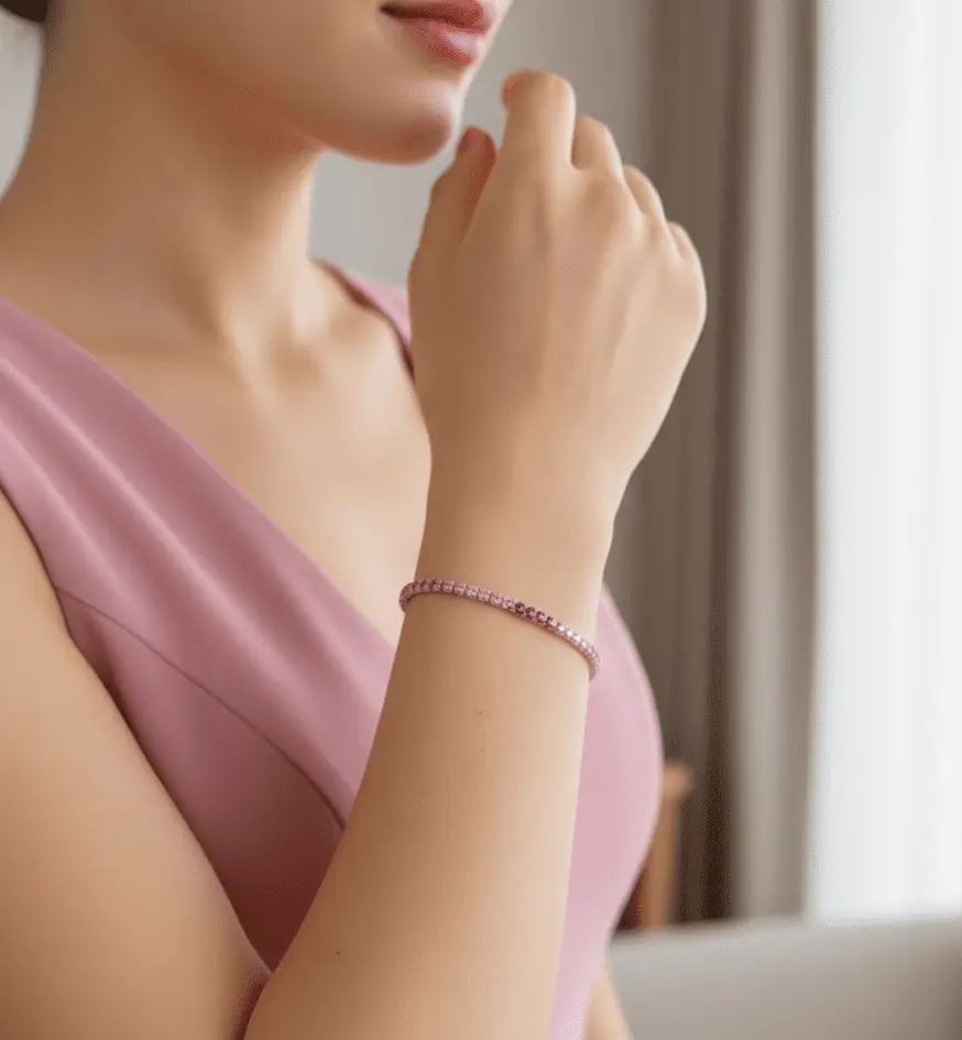 سوار تنس تدرج وردي - الصورة 3