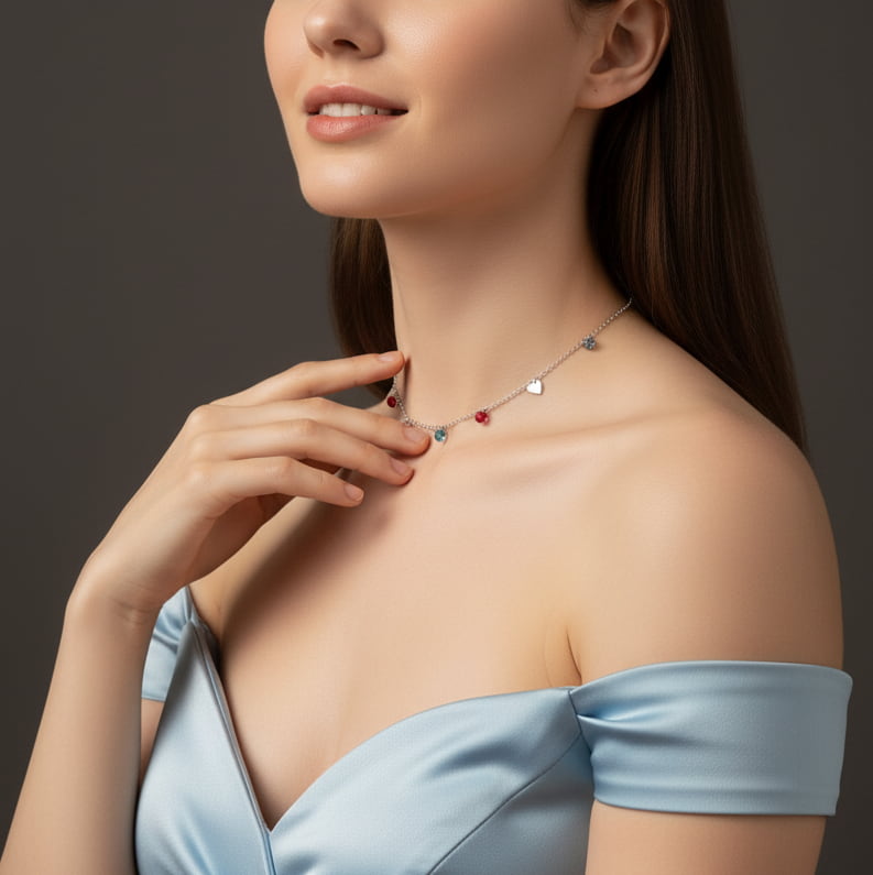 قلادة القلوب المتدلية - الصورة 2