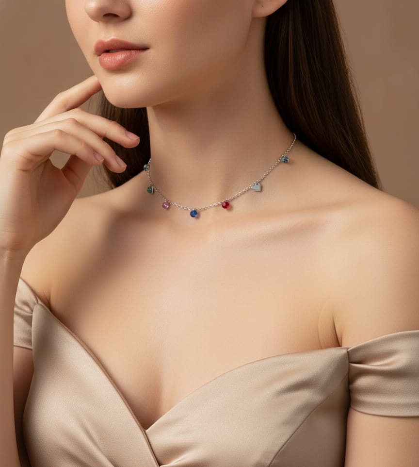 قلادة القلوب المتدلية - الصورة 3