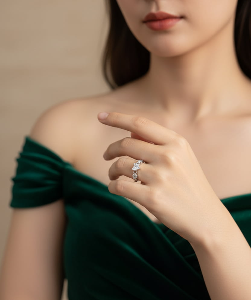 خاتم عناق القلوب - الصورة 2