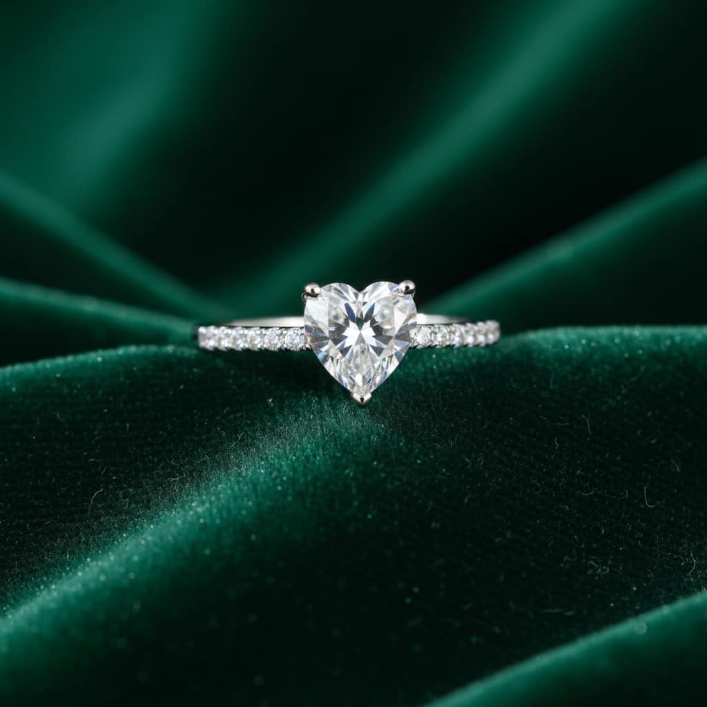 خاتم القلب المرصع بالزاركون - الصورة 4