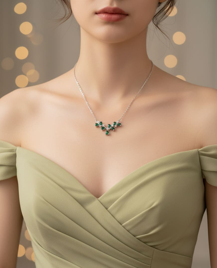 قلادة قرن الغزال الأخضر - الصورة 4