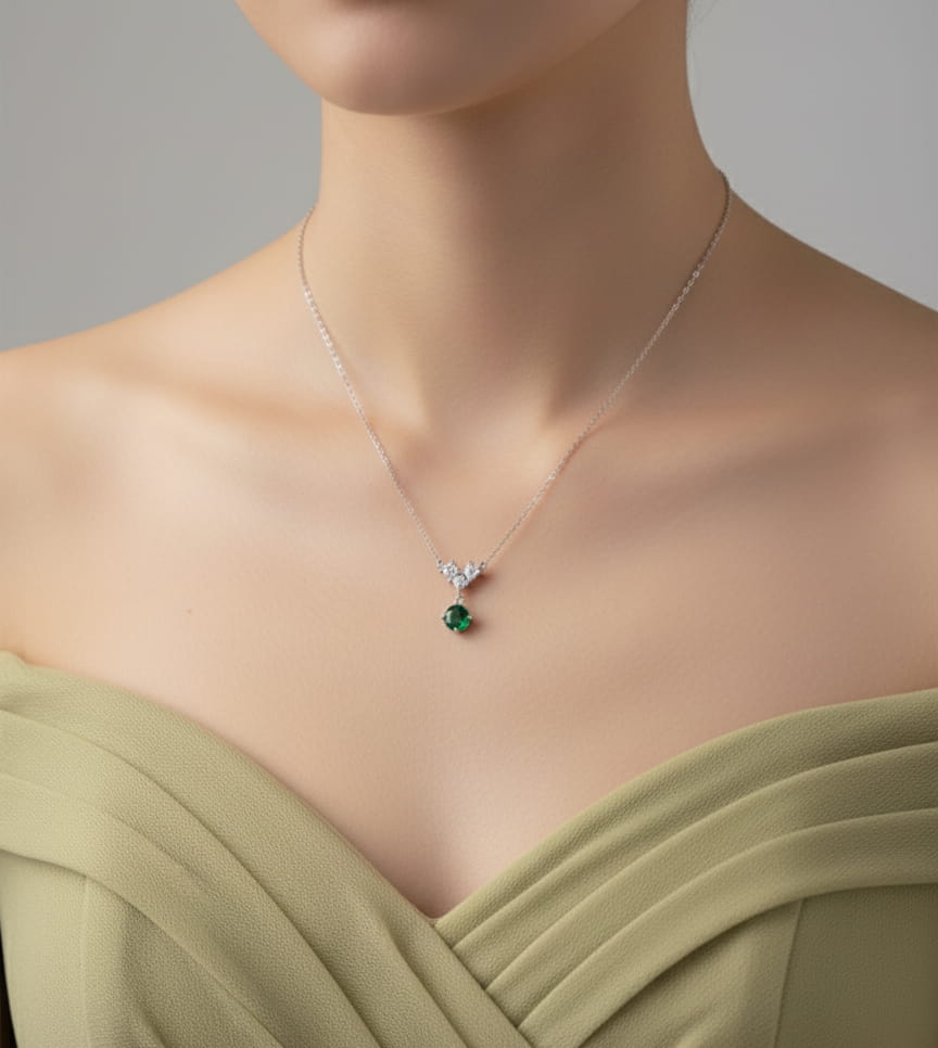 قلادة قطرة الزمرد - الصورة 2
