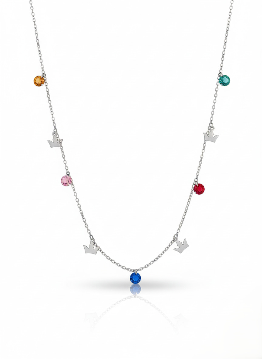 قلادة التيجان الملونة