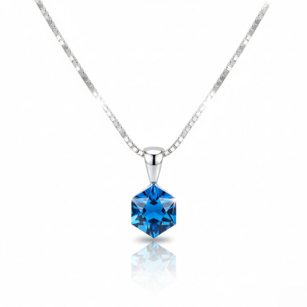 قلادة حجر سواروفسكي الأزرق