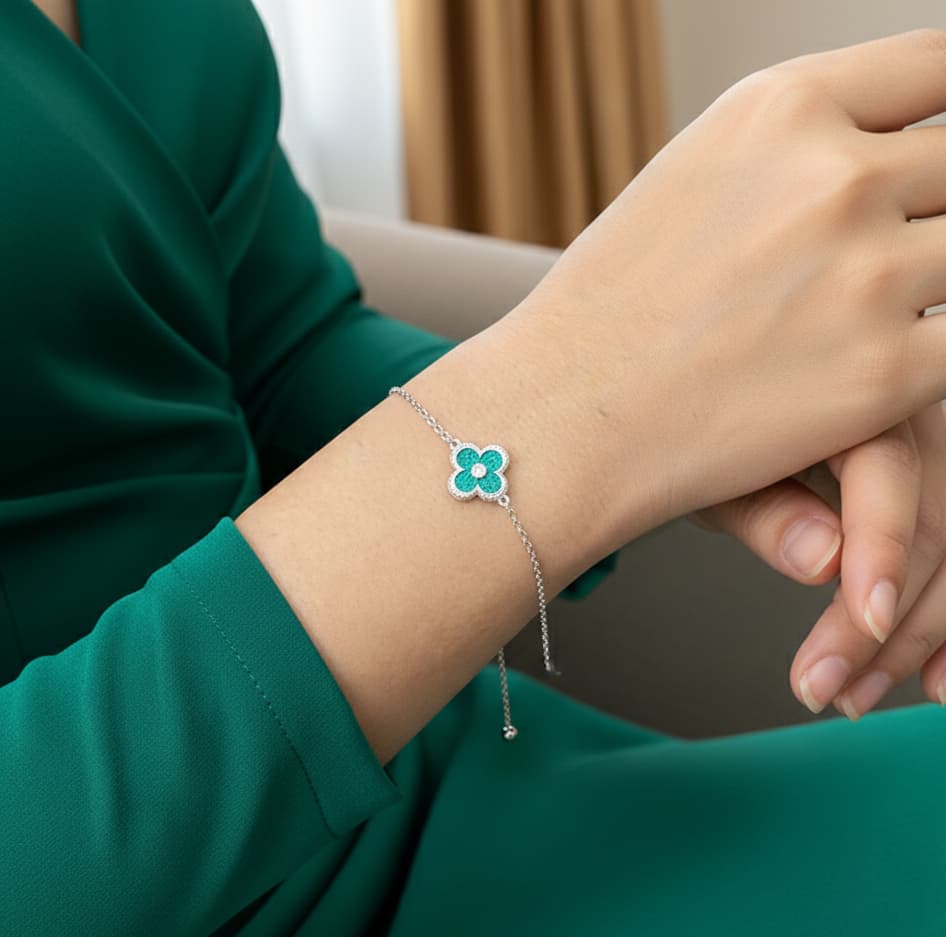 سوار كلوفر اخضر - الصورة 2