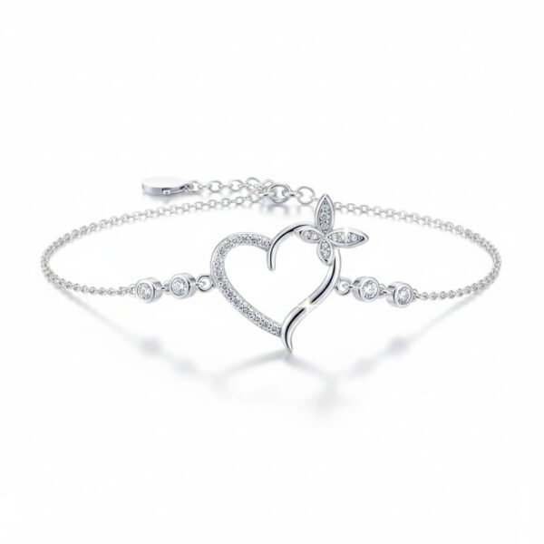 سوار الفراشة والقلب